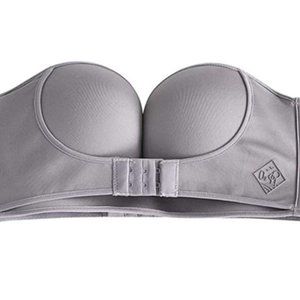 Women Strapless Front Buckle Lift Bra